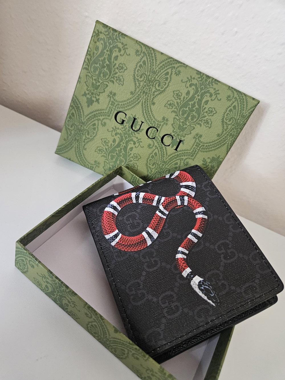 Black Kingsnake Canvas Bi-Fold Wallet